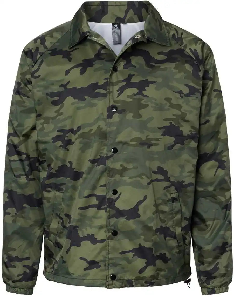 Burnside 9718 Coaches Jacket - Green Camo