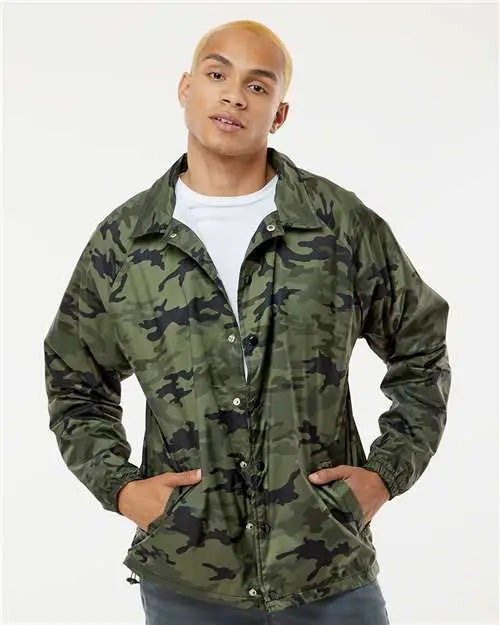 Burnside 9718b Mentor Coach’s Jacket - 9718 - Green Camo