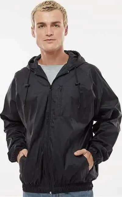 Burnside 9728 Mentor Hooded Coach’s Jacket - Black