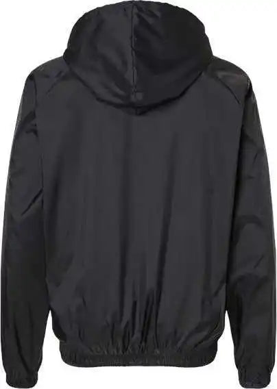 Burnside 9728 Mentor Hooded Coach’s Jacket Black