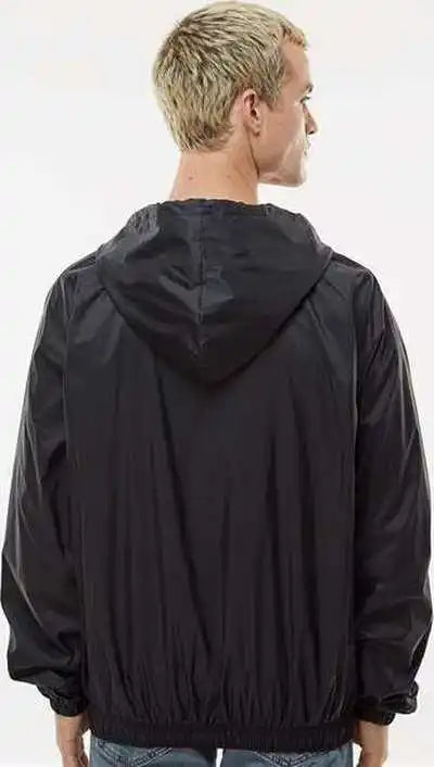 Burnside 9728 Mentor Hooded Coach’s Jacket Black