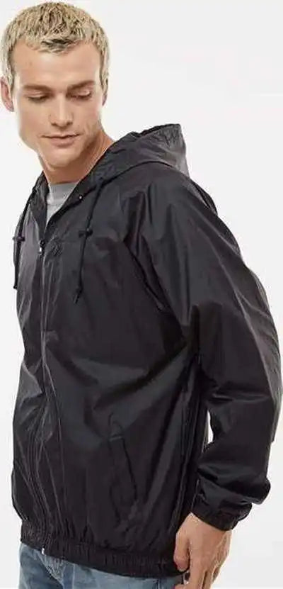 Burnside 9728 Mentor Hooded Coach’s Jacket Black