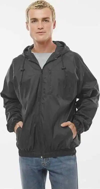 Burnside 9728 Mentor Hooded Coach’s Jacket - Steel