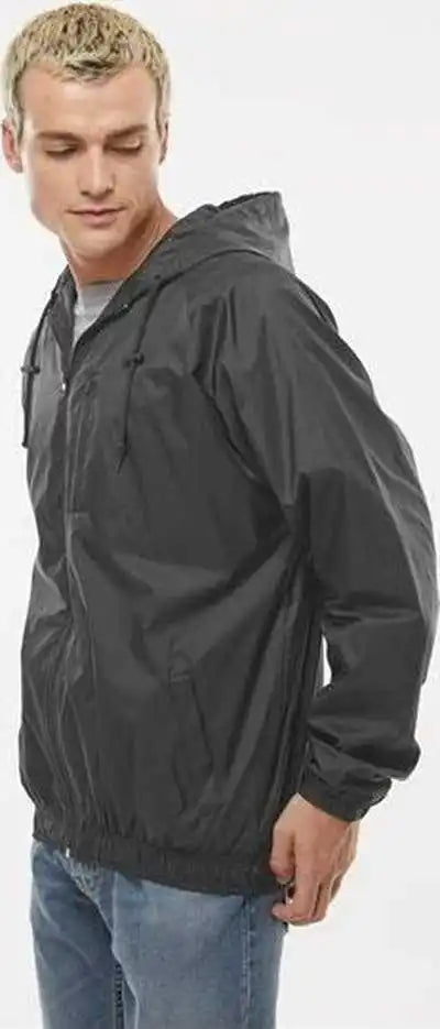 Burnside 9728 Mentor Hooded Coach’s Jacket - Steel