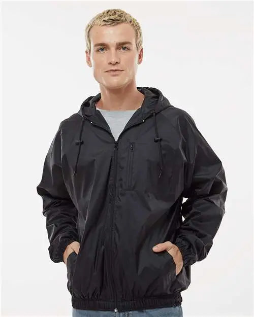 Burnside 9728b Mentor Hooded Coach’s Jacket - 9728 - Black