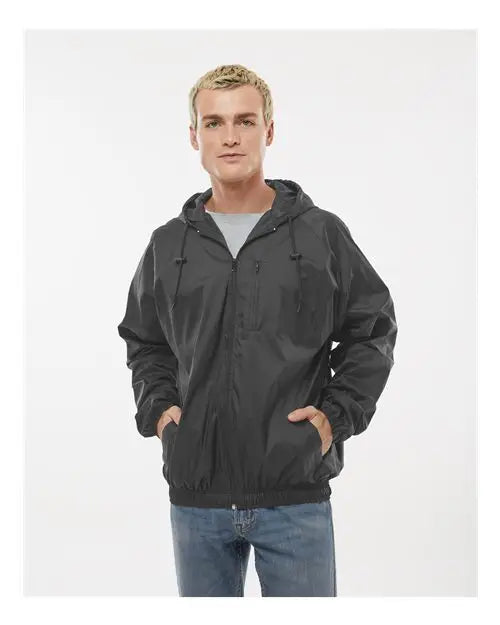 Burnside 9728b Mentor Hooded Coach’s Jacket - 9728 - Steel