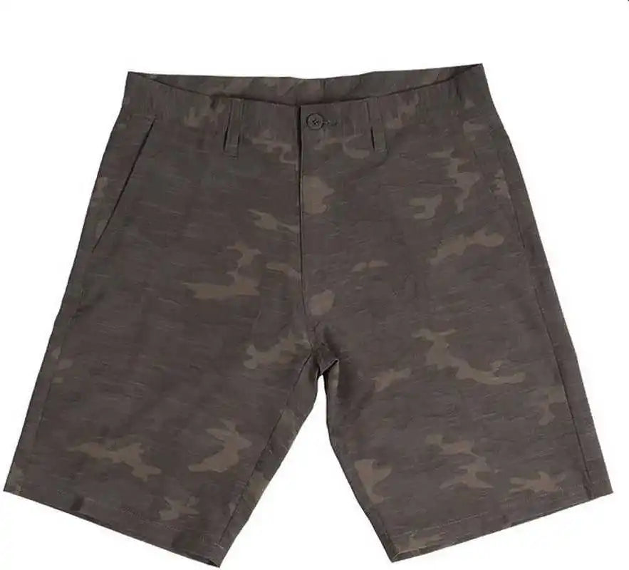 Burnside 9820 Hybrid Stretch Shorts - Green Camo