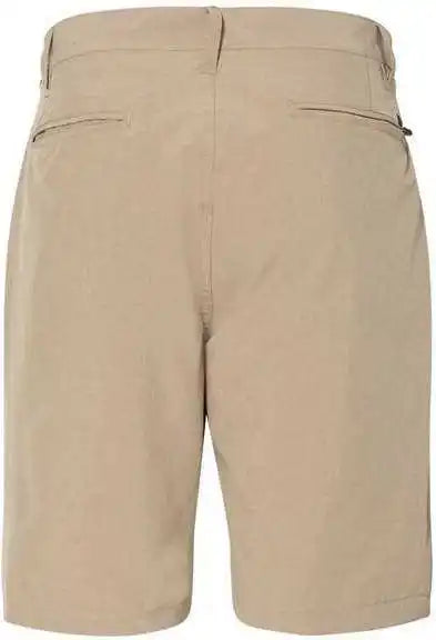 Burnside 9820 Hybrid Stretch Shorts - Khaki Heather