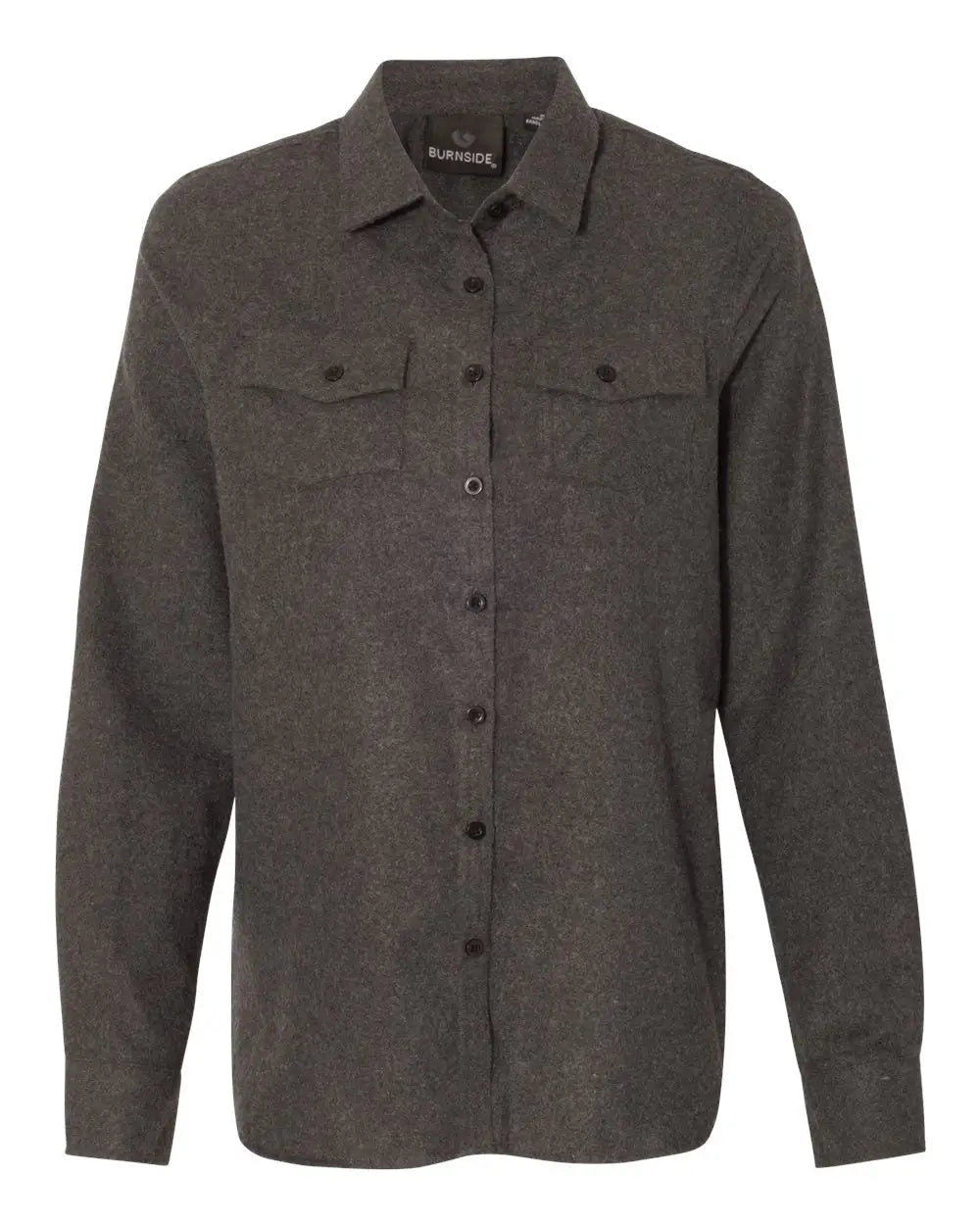 Burnside B5200b Women’s Solid Flannel Shirt - 5200 - Charcoal - Ladies s