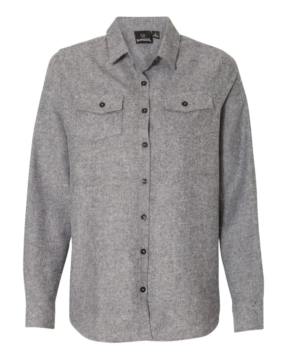 Burnside B5200b Women’s Solid Flannel Shirt - 5200 - Heather Gray - Ladies s