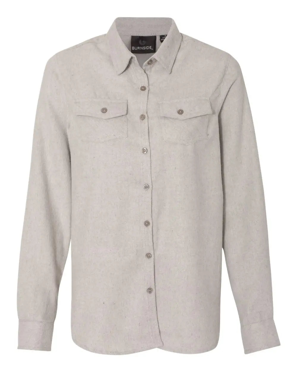 Burnside B5200b Women’s Solid Flannel Shirt - 5200 - Stone