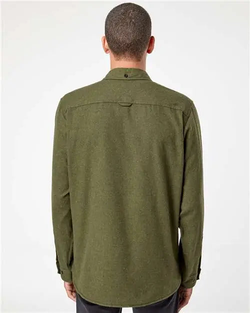 Burnside B8200 Solid Flannel Shirt - 8200 - Army