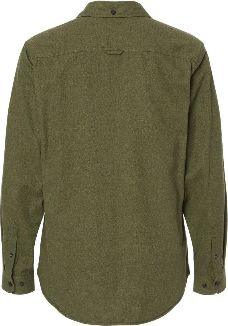 Burnside B8200 Solid Flannel Shirt - 8200 - Army