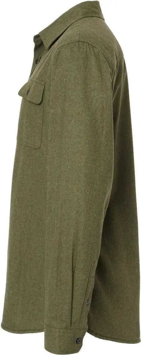 Burnside B8200 Solid Flannel Shirt - 8200 - Army