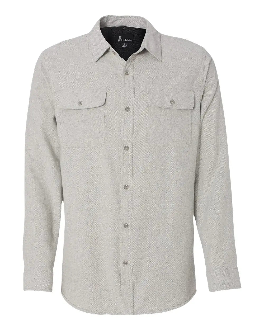 Burnside B8200 Solid Flannel Shirt - 8200 - Stone - Adult s