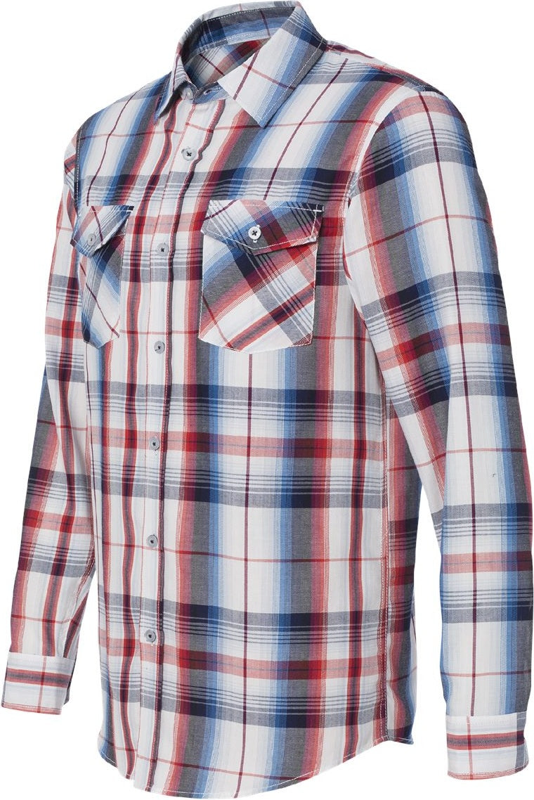 Burnside B8202 Plaid Shirt - 8202 - Red - Adult s