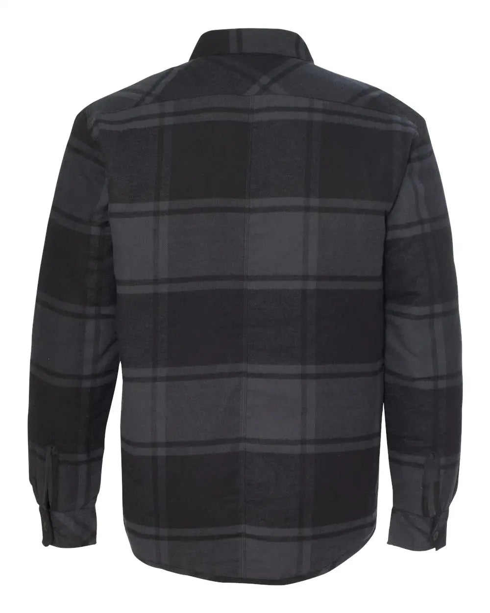 Burnside B8610 Quilted Flannel Shirt Jacket - 8610 - Black Plaid