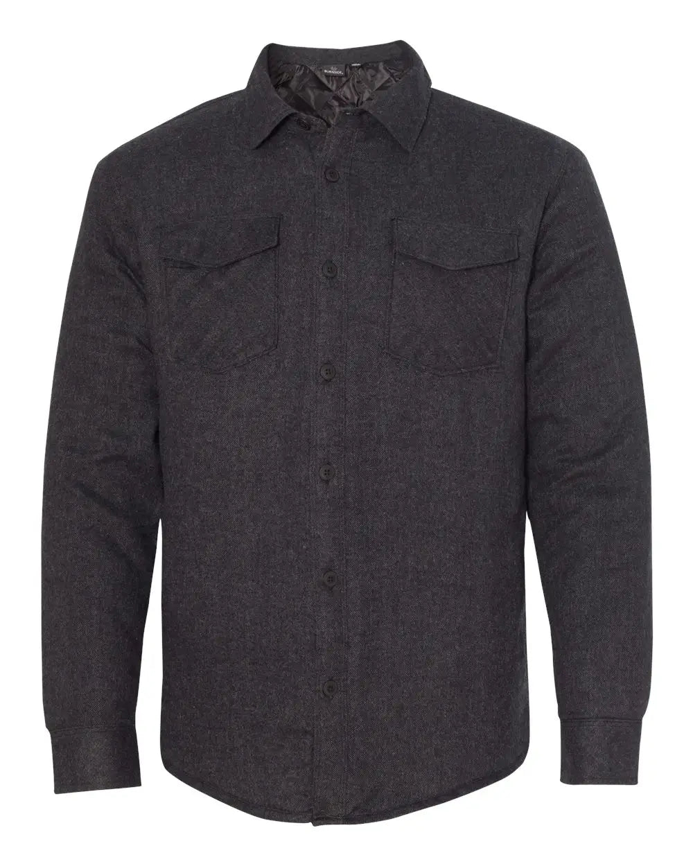 Burnside B8610 Quilted Flannel Shirt Jacket - 8610 - Charcoal - Adult s
