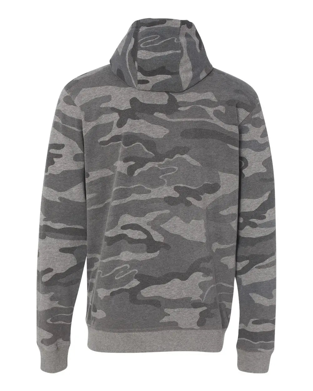 Burnside B8615 Camo Full-zip Hooded Sweatshirt - 8615 - Black