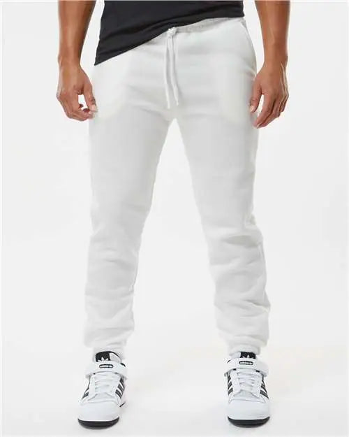 Burnside B8800 Fleece Joggers - 8800 - White