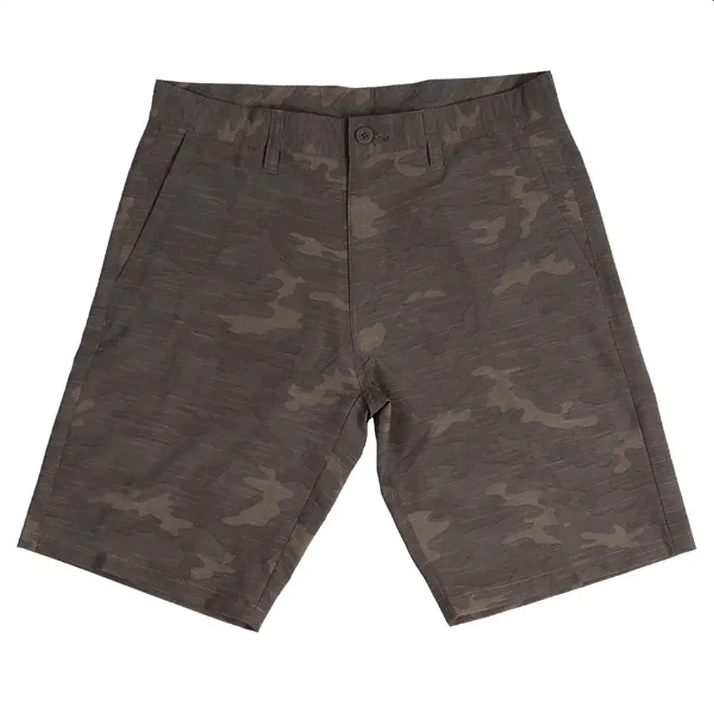 Burnside B9820 Hybrid Stretch Shorts - 9820 - Green Camo