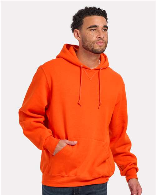 Burnt Orange Fleece Hooded Pullover - BM5302