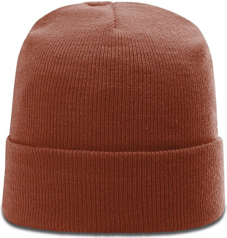 Burnt Orange Solid Beanie with Cuff