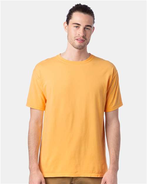 Front View of Butterscotch Garment-Dyed T-Shirt - GDH100