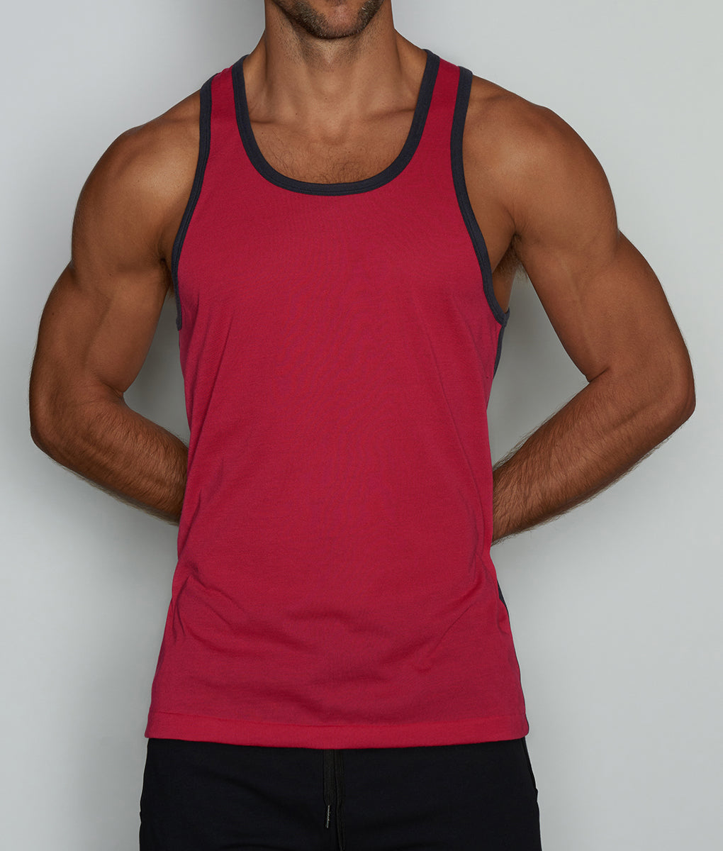 C-in2 Super Bright Tank Top - Pink Stripe / Small