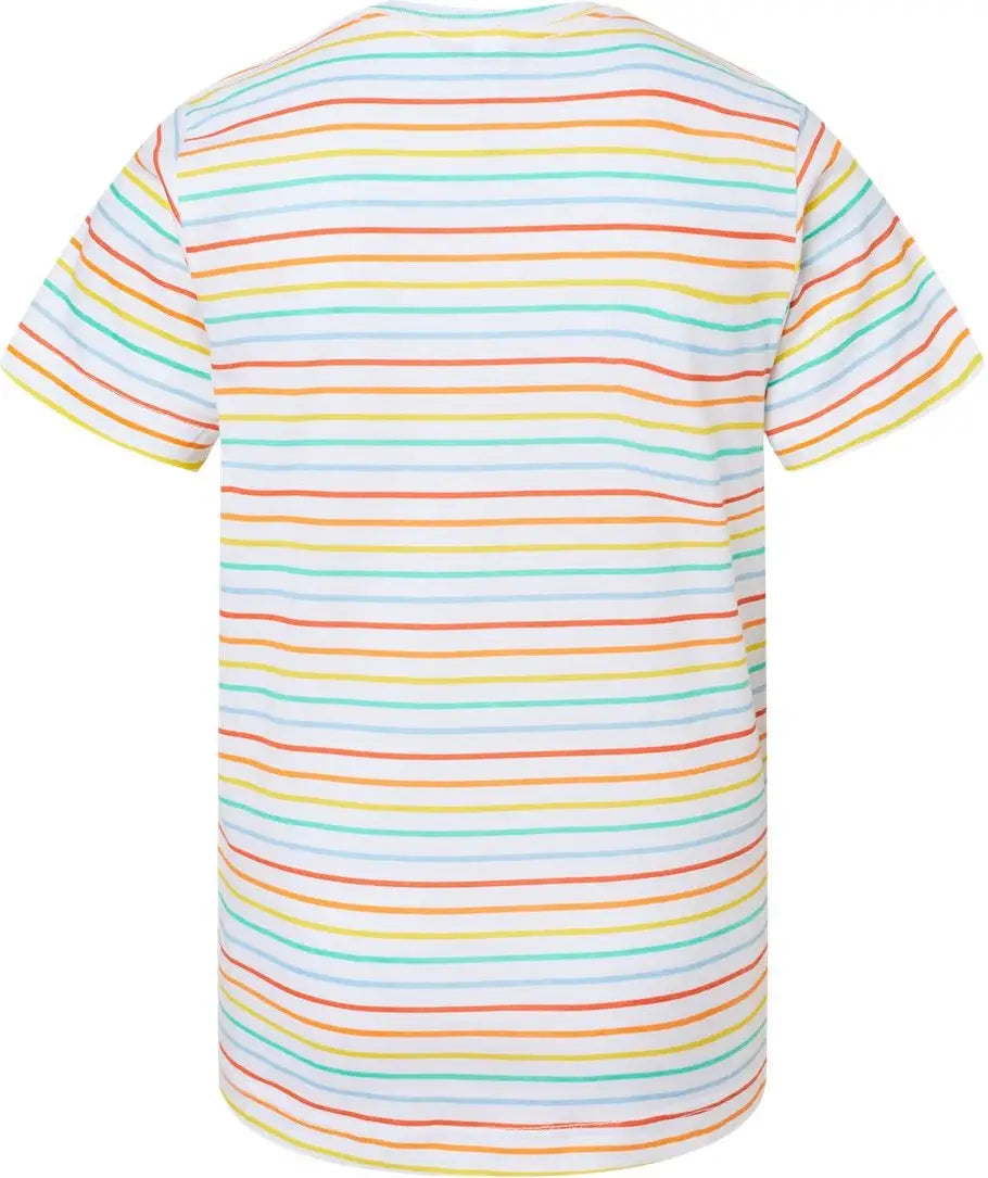 Lat 6101 Youth Fine Jersey Tee - Rainbow Stripe