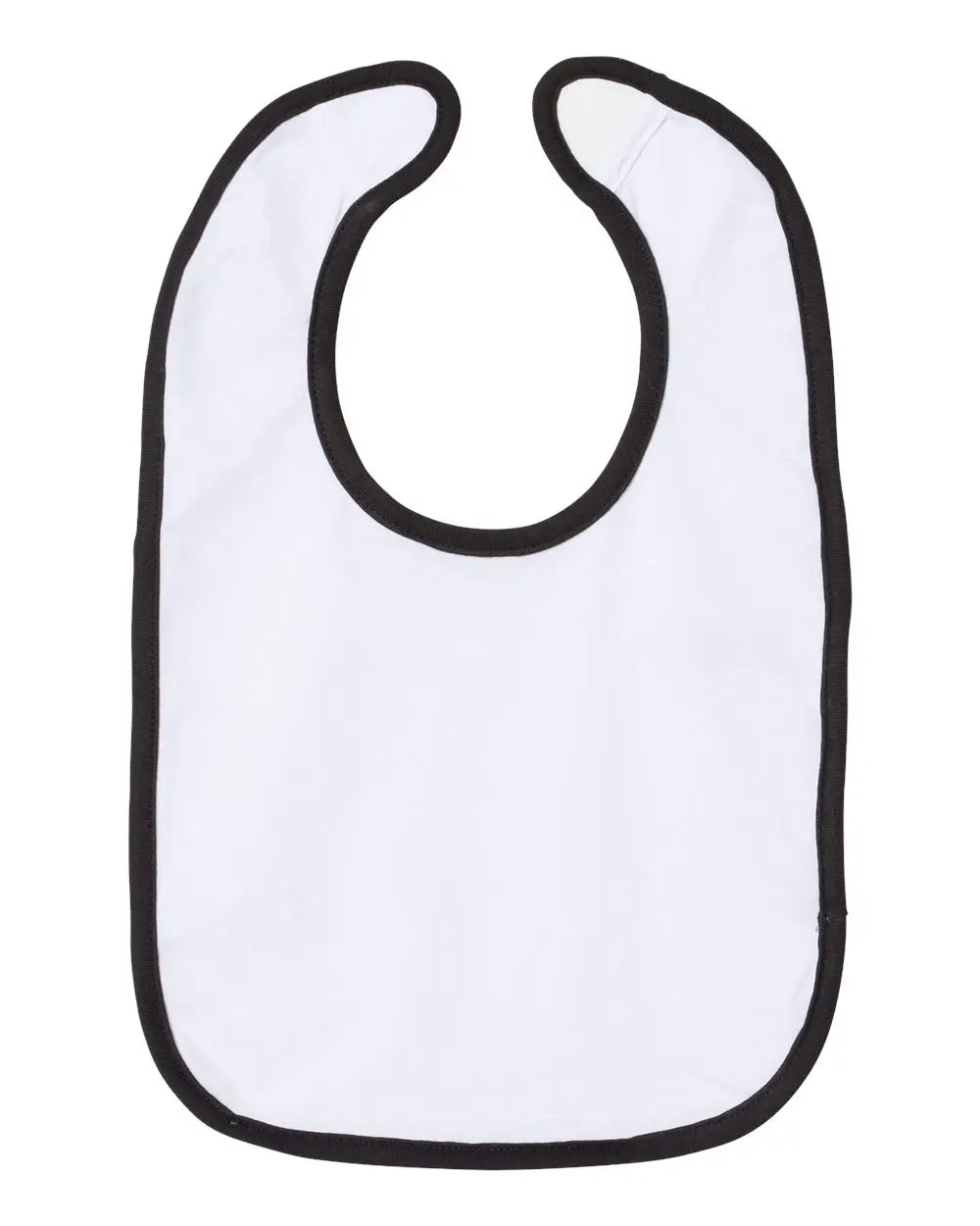 Rabbit Skins 1004 Infant Contrast Trim Premium Jersey Bib - White Black - one Size Fits Most