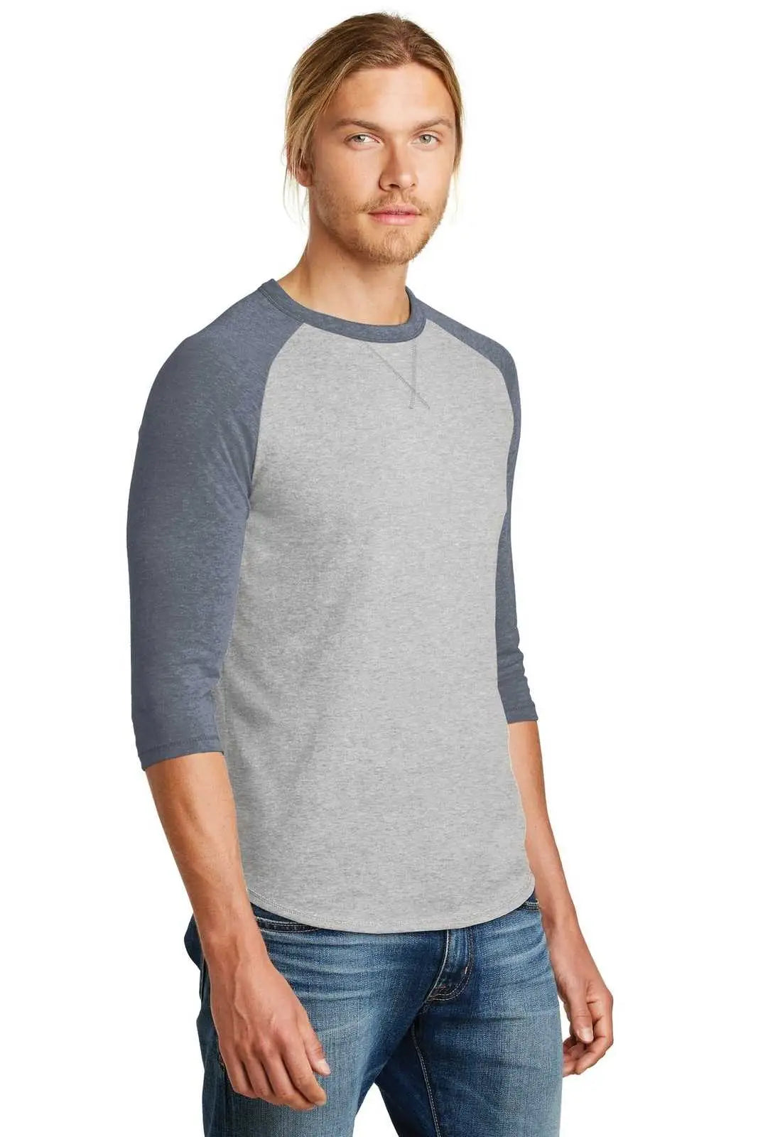 Alternative Aa5055 Sideline Vintage 50/50 Tee - Silver Navy