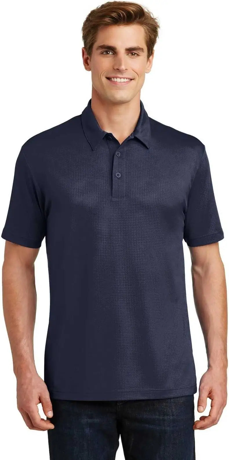 Sport-tek St630 Embossed Posicharge Tough Polo - True Navy