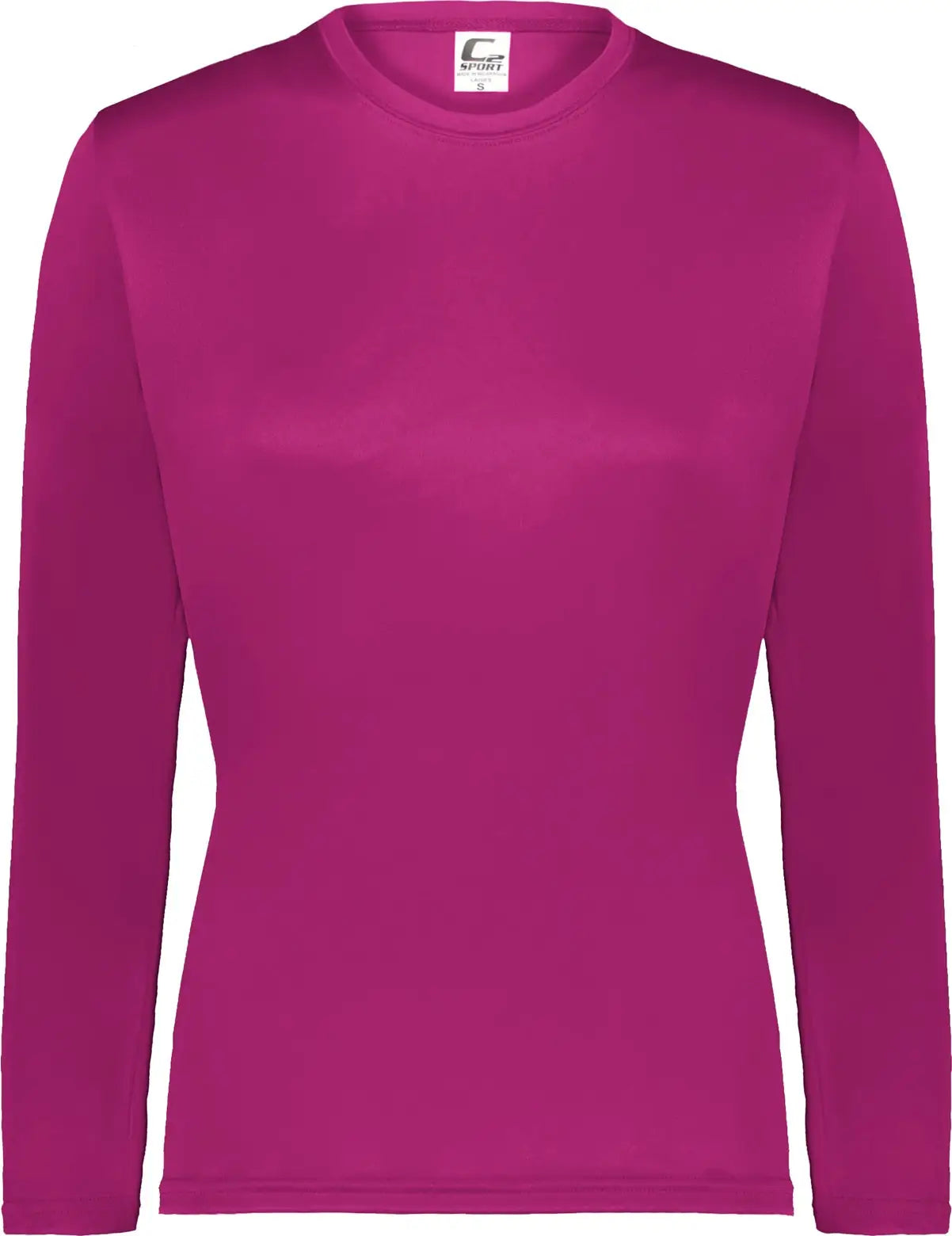 C2 Sport 5604 Long Sleeve Ladies Tee - Hot Pink - Xs