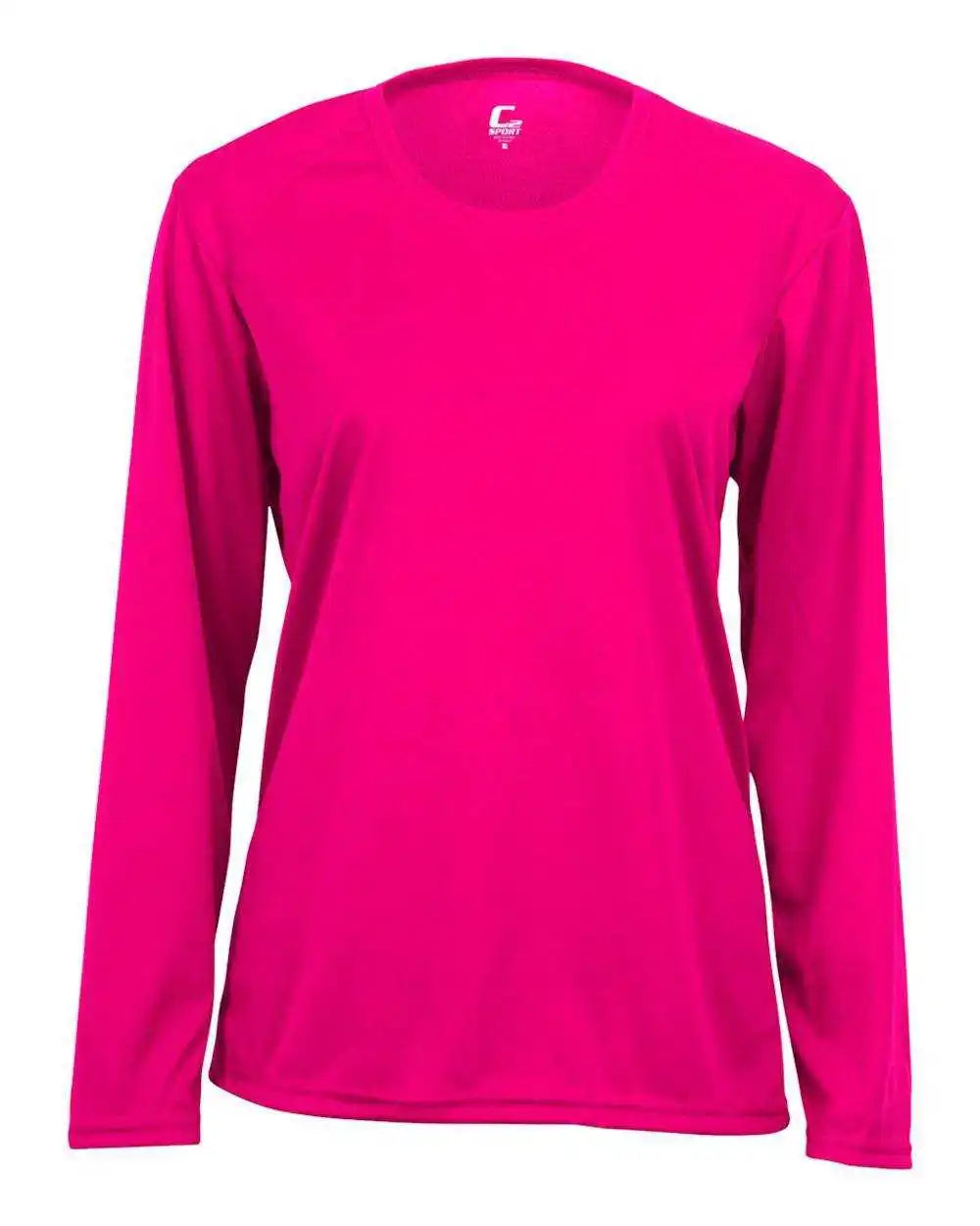 C2 Sport 5604 Long Sleeve Ladies Tee Hot Pink