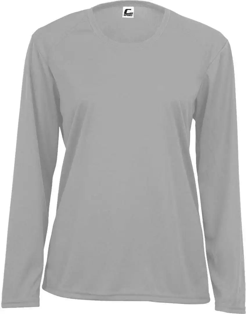 C2 Sport 5604 Long Sleeve Ladies Tee - Silver