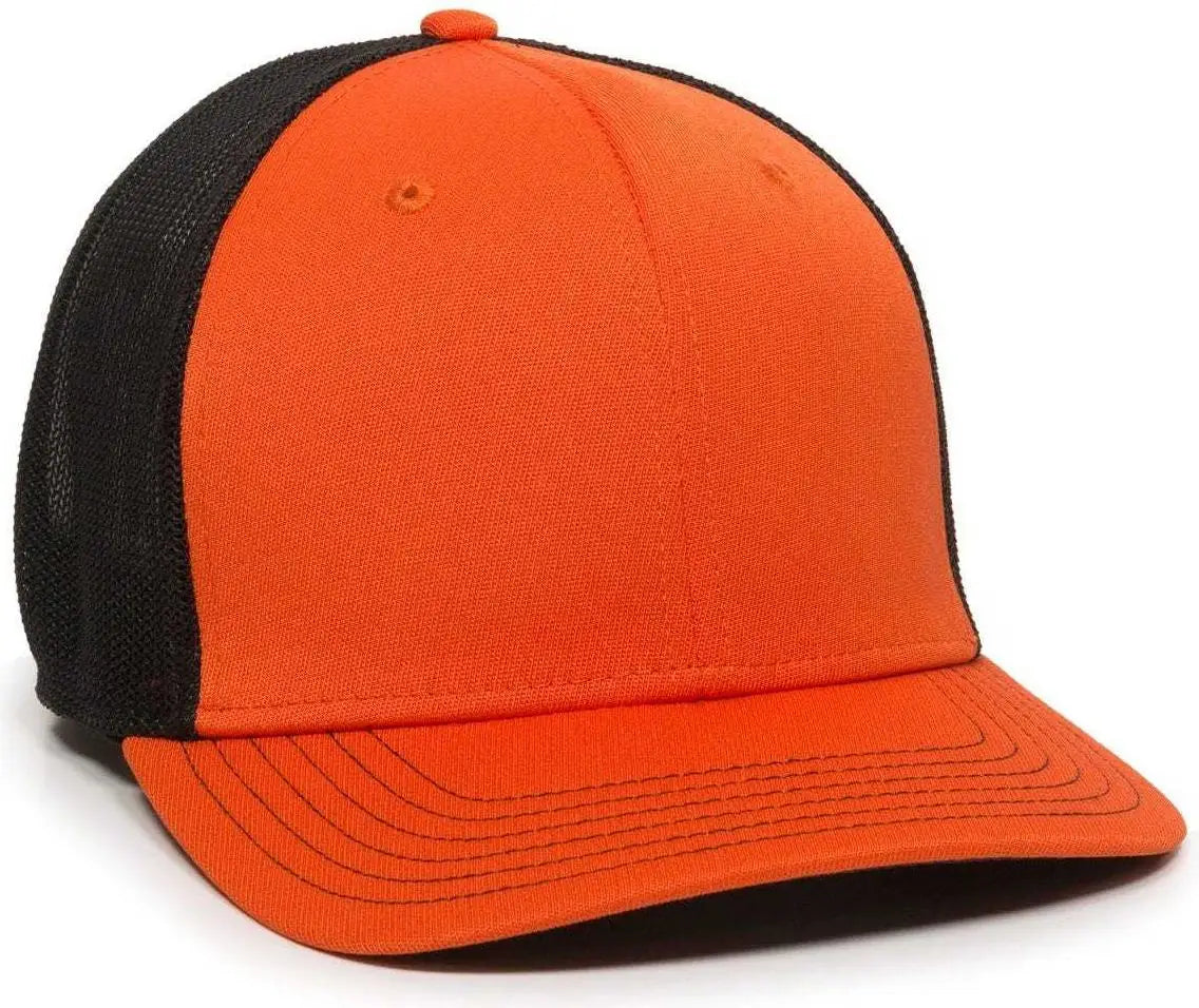 Oc Sports Ct120m Extra-flexible Slight Pre-curved Visor - Orange Black - 6 3/4’’ - 7 1/8’’
