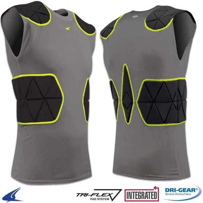 Champro Fju6 Tri-flex Compression Shirt with Cushion System - Charcoal Black