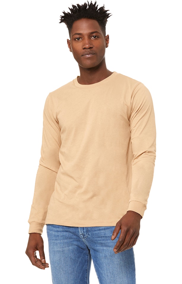 BELLA + CANVAS 3501 Jersey Long Sleeve Tee - Sand Dune