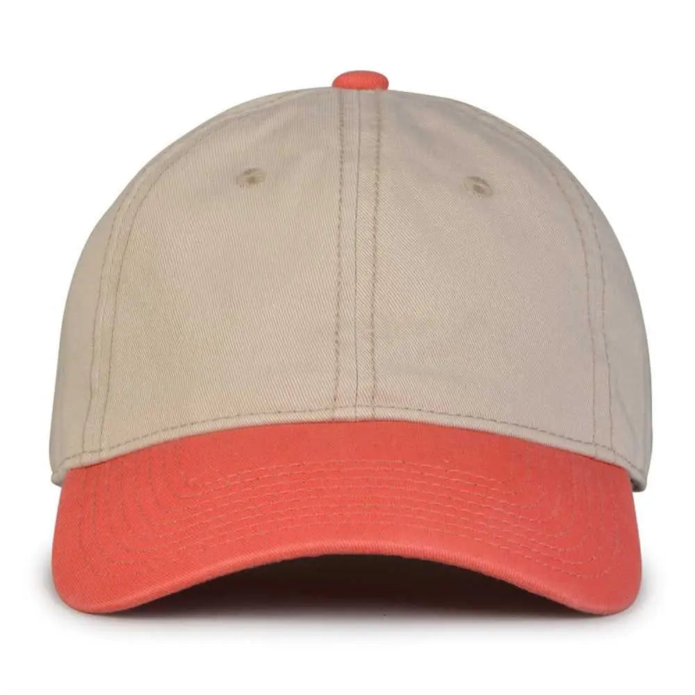 The Game Gb210 Classic Relaxed Garment Washed Twill Cap - Stone Nantuck Red - Sand / 6 7/8’’ - 7 5/8’’