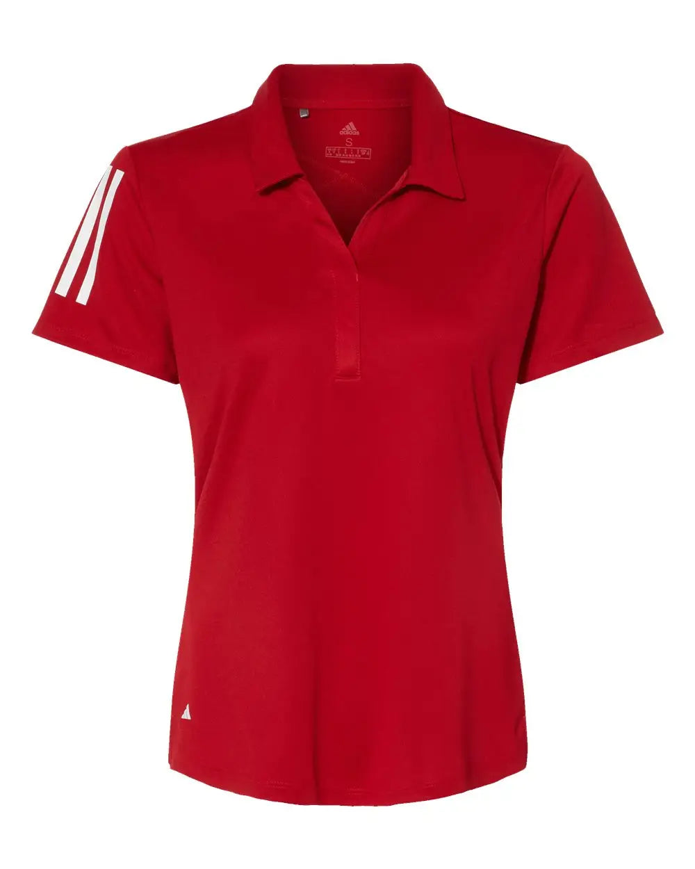 Adidas A481 Women’s Floating 3-stripes Polo - Team Power Red White - s