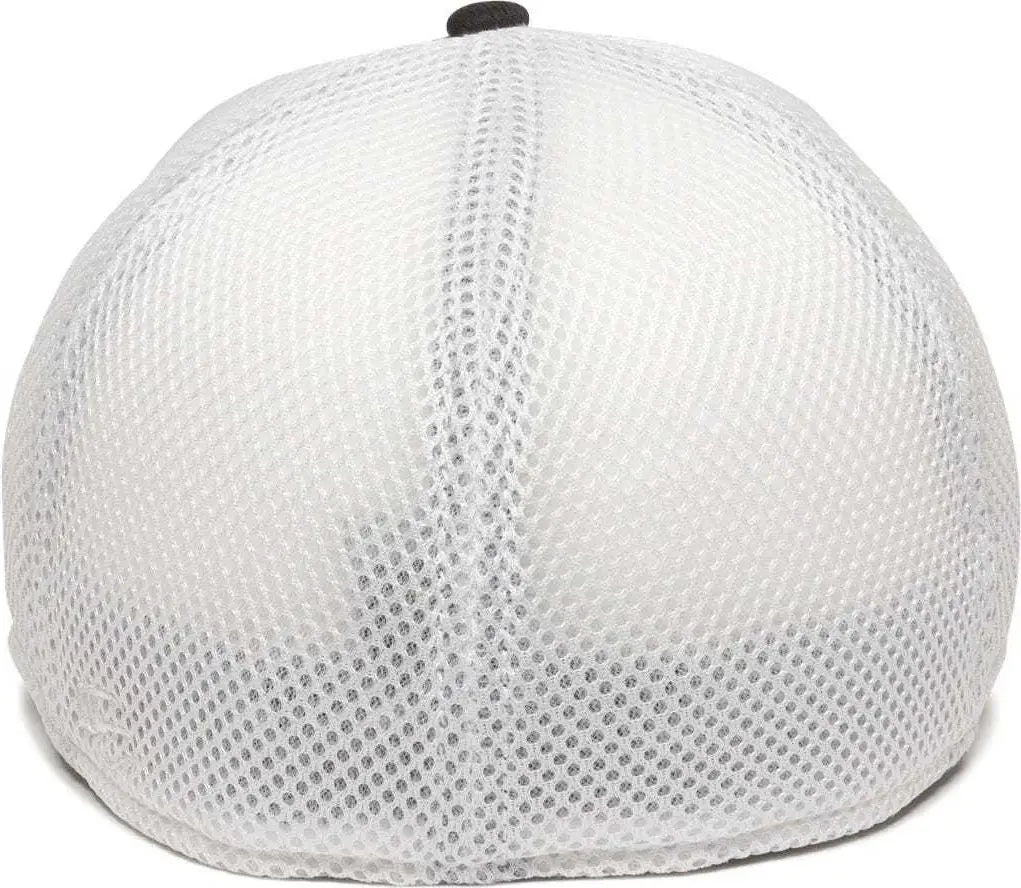 Oc Sports Mws1125 Proflex Fit Sandwich Mesh Ball Cap - Black White - 6 3/4’’ - 7 1/8’’