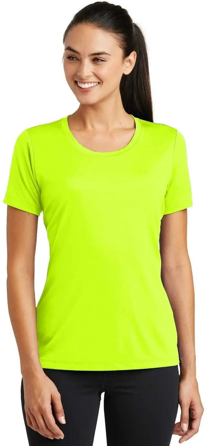 Sport-tek Lst320 Ladies Posicharge Tough Tee - Neon Yellow