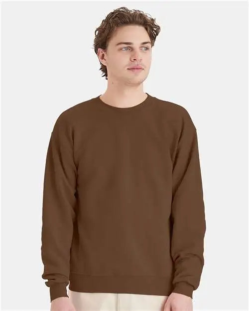 Hanes P160 Ecosmart® Crewneck Sweatshirt - Army Brown