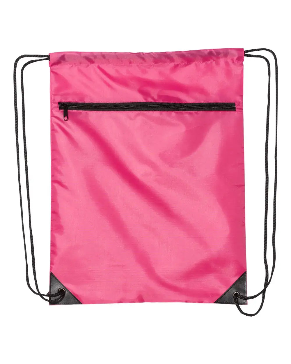 Liberty Bags 8888lb Zippered Drawstring Backpack - 8888 - Hot Pink - one Size Fits Most