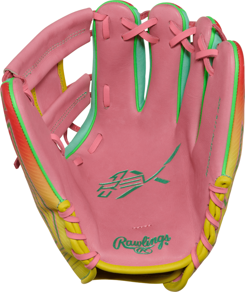 Rawlings REV1X 11.50&quot; Infield Baseball Glove REV204-2XPG - Yellow Pink