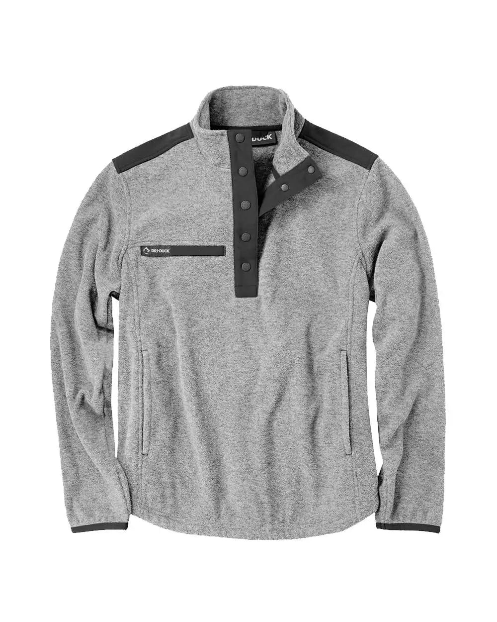 Dri Duck 9341 Women’s Sierra Melange Fleece Pullover - Platinum - Light Gray / s