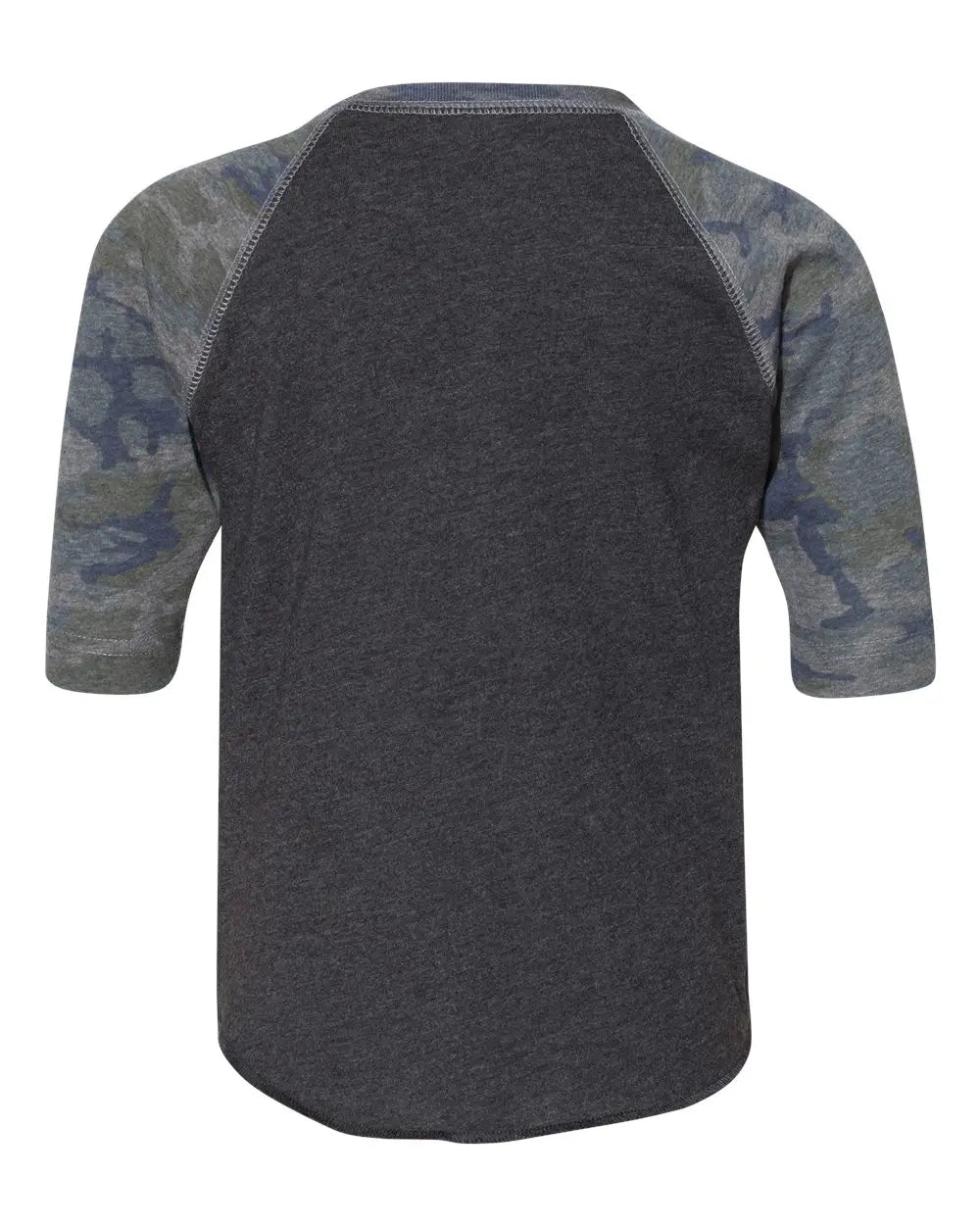Rabbit Skins 3330 Toddler Baseball Fine Jersey Three-quarter Sleeve Tee - Vintage Smoke Camo - Smoke/ / 2t