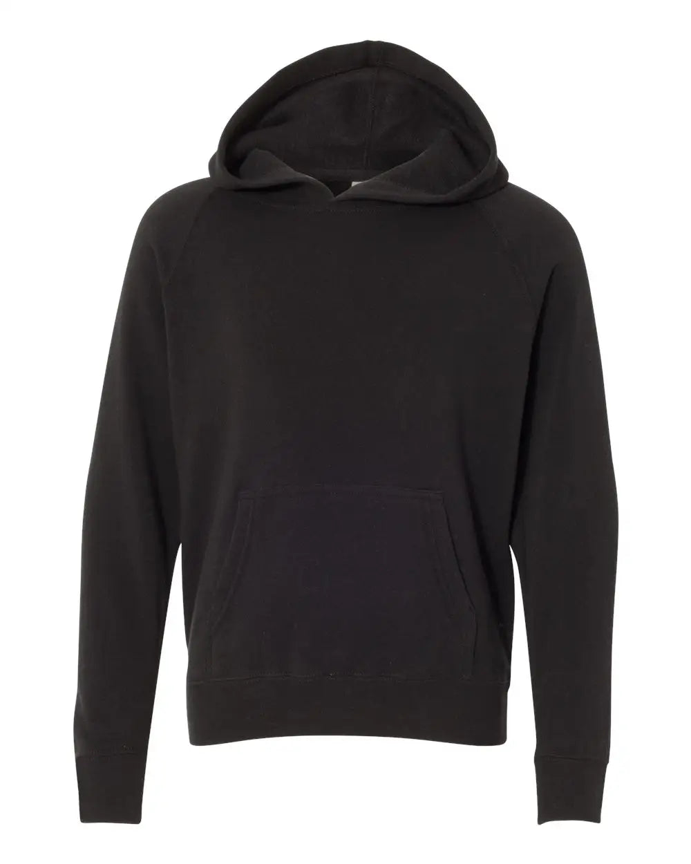 Independent Trading Co. Prm15ysb Youth Lightweight Special Blend Raglan Hooded Sweatshirt - Black - Xs