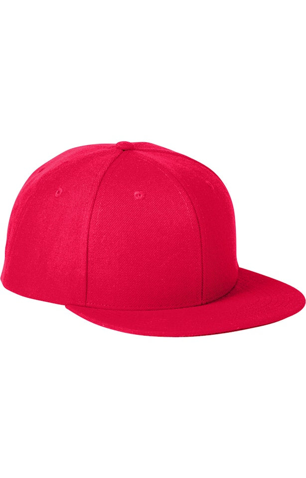 Big Accessories BA539 Flat Bill Sport Cap - Red